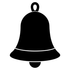 Christmas bell isolated on white, christmas bell vector illustration, christmas vector art, bell silhouette, bell vector icon, eps