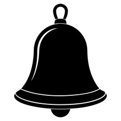 Christmas bell isolated on white, christmas bell vector illustration, christmas vector art, bell silhouette, bell vector icon, eps