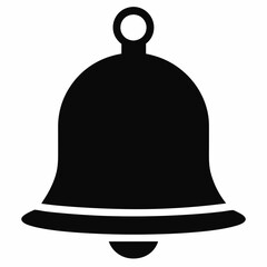 Christmas bell isolated on white, christmas bell vector illustration, christmas vector art, bell silhouette, bell vector icon, eps