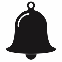 Christmas bell isolated on white, christmas bell vector illustration, christmas vector art, bell silhouette, bell vector icon, eps