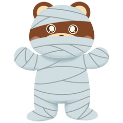 Mummy Ghost Bear cartoon 