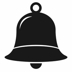 Christmas bell isolated on white, christmas bell vector illustration, christmas vector art, bell silhouette, bell vector icon, eps