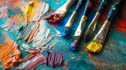 Obraz premium background concept of national art day