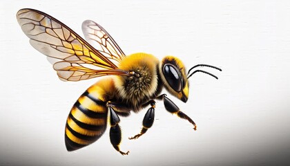 Bee images of a white isolated, bee on a flower, Bee wallpaper,