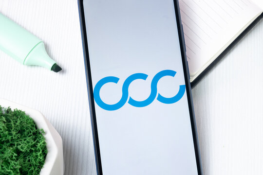 New York, USA - 1 August 2024: CCC Intelligent Solutions Logo on Phone Screen, Icon on Display