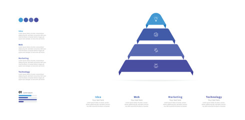 Modern minimalist elegant clean circular steps editable infographic design template vector