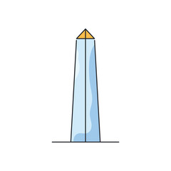 Fototapeta premium Washington Monument vector icon