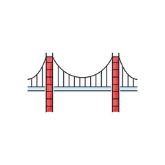 Golden Gate Bridge vector icon