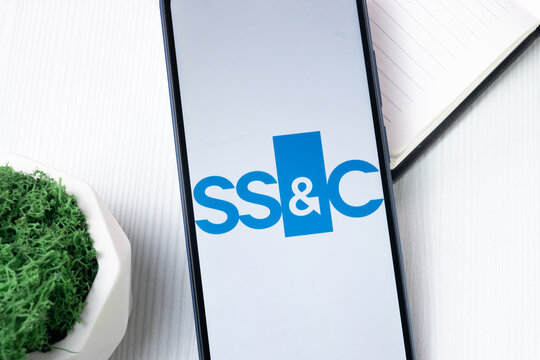 New York, USA - 1 August 2024: SS C Technologies Logo on Phone Screen, Icon on Display