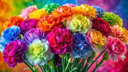 Capturing the Beauty of Carnations in a Colorful Explosion  Generative AI