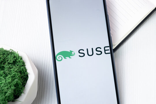 New York, USA - 1 August 2024: SUSE Logo on Phone Screen, Icon on Display