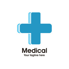 Obraz premium Modern medical logo health vector design