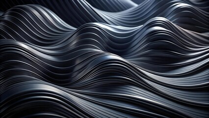 A Symphony of Darkness: Luxurious Curved Patterns in Motion  AI generated
