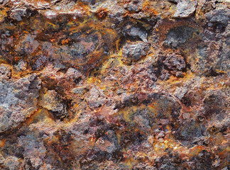 Rust eats away at the steel.