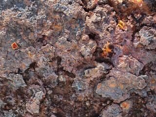Rust eats away at the steel.