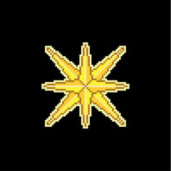 STAR WIND ROSE PIXEL ART