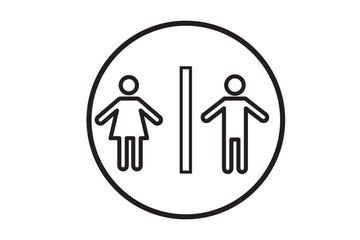 Toilet icon vector illustration. Girls and boys restrooms sign and symbol. bathroom sign. wc, lavatory