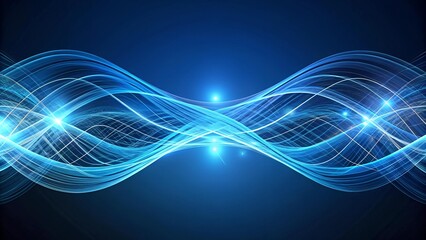 Abstract Cyberspace Flow: A Symphony of Blue Lines  Generative AI