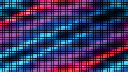 Abstract background from multi-colored squares. Abstract gradient background. Pixel background for web design. Small squares of computer mosaic. Vector illustration