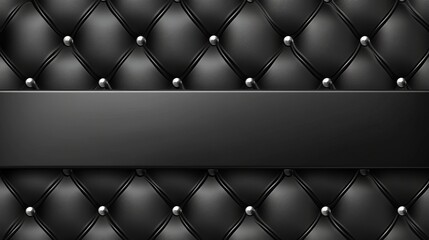 Luxury Elegant Black Leather Background with Diamond Pattern Vector Template for Design Presentation
