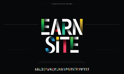 Earn site abstract alphabet fonts typography font for logo brands