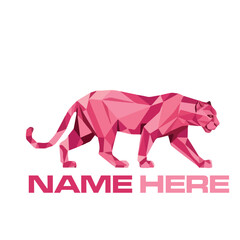 tiger pink panther  leopard logo 