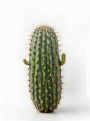 Naklejka premium cactus on white background, cactusi n pot