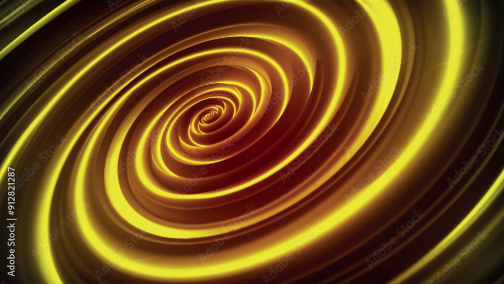 Poster abstract blurred circle background. whirlpool. liquid vortex. radial abstract winding golden tunnel 