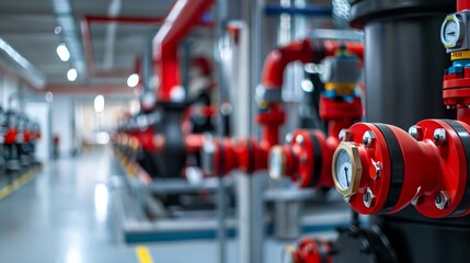 Boiler room in a school, ensuring a warm and comfortable learning environment Reliable and efficient, essential and supportive, educational facilities