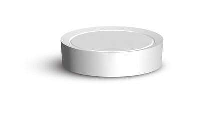 White cylinder pedestal stands clean luxury style for product banner