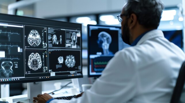 CAD technician working on a medical device design, healthcare technology Precise and innovative, detailed and essential, medical engineering