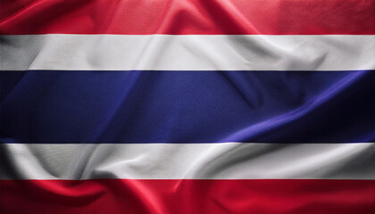 Fototapeta premium Background Thailand flag flying with a simple wavy texture