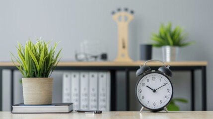 A conceptual image of time management with a clock and calendar overlay.