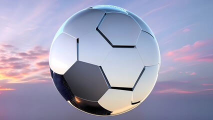 Fototapeta premium Ballon de football en métal