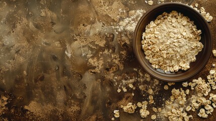 national oatmeal day background concept with copy space 