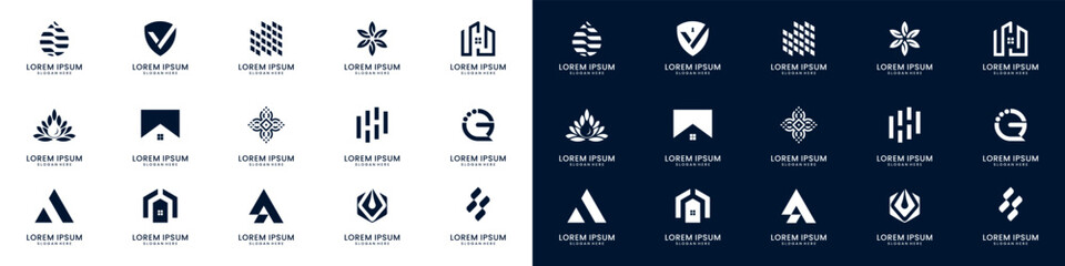 Set of Minimal Vector Logo Design for Business logo design template
