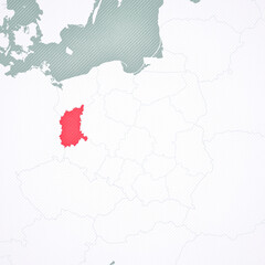 Fototapeta premium Map of Poland - Lubusz