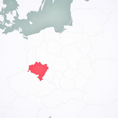 Map of Poland - Lower Silesia