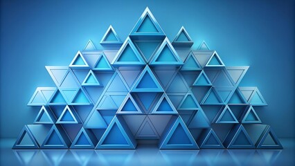 Serene Azure Symphony: A Tapestry of Interlocking Triangles  AI Generated