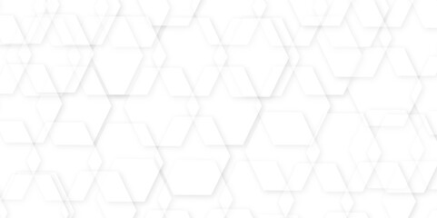 Modern hexagons White Hexagonal Background. Luxury honeycomb grid White Pattern.3d white hexagon grid tile structure mesh background.