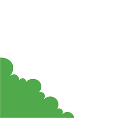 Fototapeta premium Flat Grass Corner Border