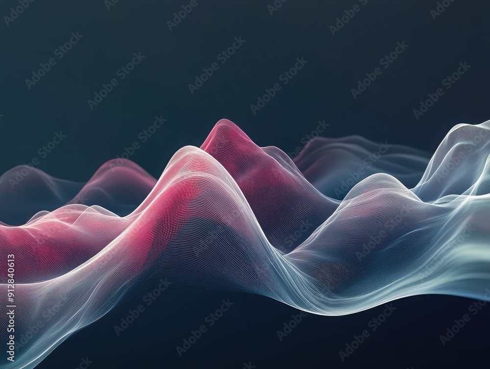 Poster minimalist waveforms with soft gradients, modern and clean