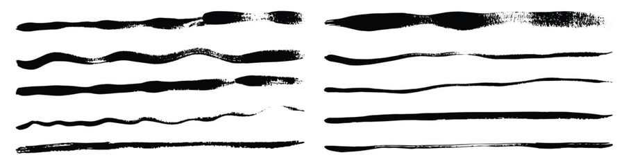 Brush line, grunge element icon hand drawn stroke for creative design and illustration