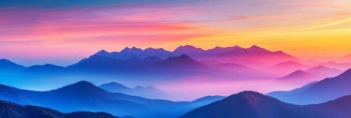 Obraz premium Serene Sunrise Over Majestic Mountains