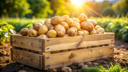 A Watercolor Celebration of Freshly Harvested Potatoes  Generative AI