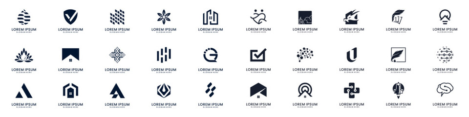 Abstract Business Identity Logo And Icon Set.