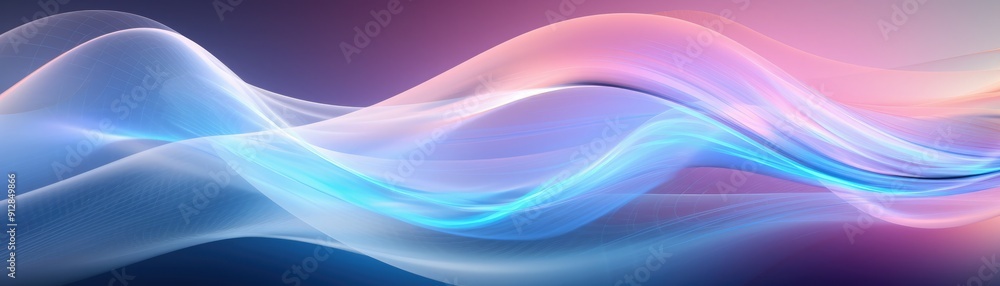 Aufkleber 3d abstract waves of light, fluid and dynamic