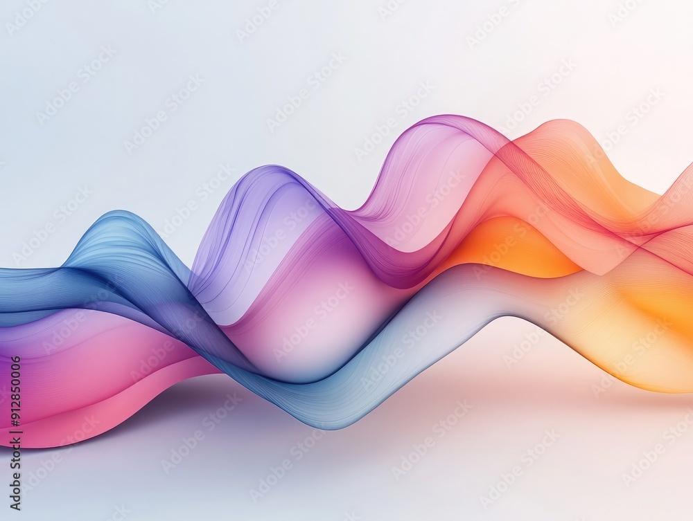 Poster minimalist waveforms with soft gradients, modern and clean