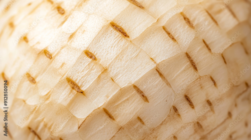 Poster macro shot of the texture of a celery roots skin displaying the rough knobby surface with earthy det