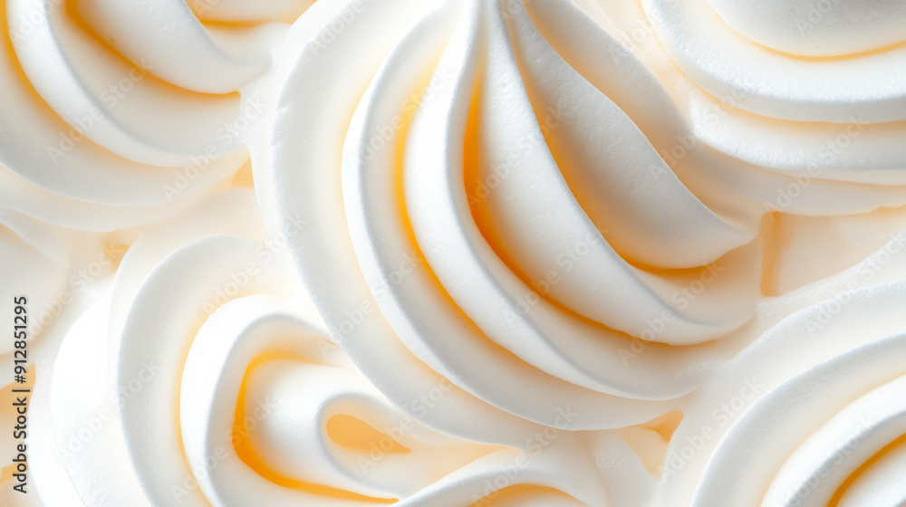 Aufkleber macro shot of the texture of a pavlova highlighting the crisp meringue shell with a soft marshmallow